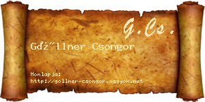 Göllner Csongor névjegykártya