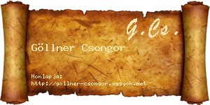Göllner Csongor névjegykártya